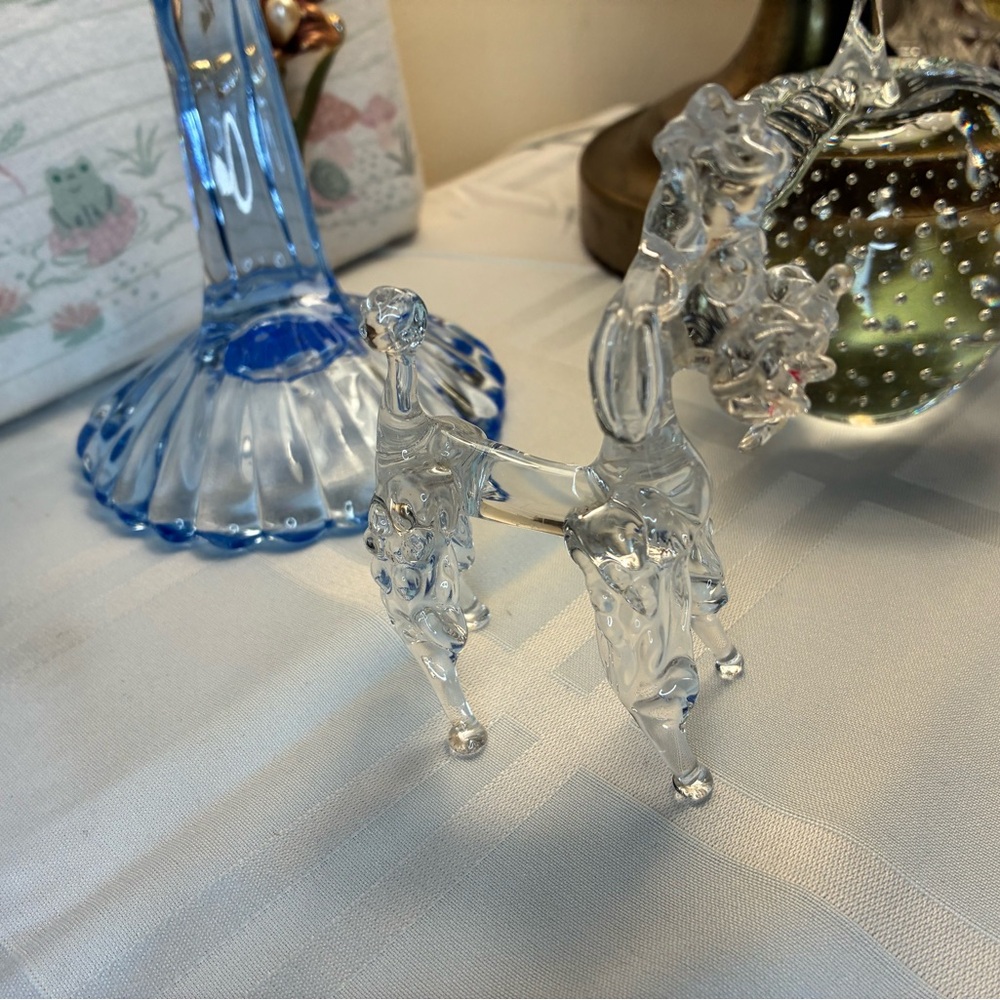 Hand blown glass poodle